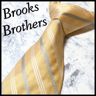 ブルックスブラザース(Brooks Brothers)のブルックスブラザーズ ブランドネクタイ 黄 ストライプ シルク ビジネス(ネクタイ)