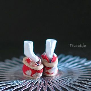 ミディブライスサイズ・足袋付き草履【ミニチュアうさぎ付き🐰】a(その他)