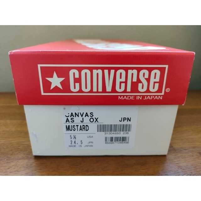 CONVERSE(コンバース)の★【新品未使用】コンバース キャンバスオールスターＪ ＯＸマスタード24.5cm レディースの靴/シューズ(スニーカー)の商品写真