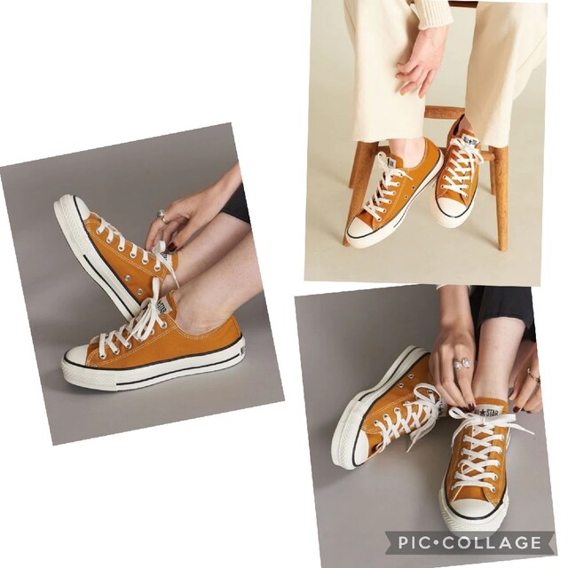 CONVERSE(コンバース)の★【新品未使用】コンバース キャンバスオールスターＪ ＯＸマスタード24.5cm レディースの靴/シューズ(スニーカー)の商品写真