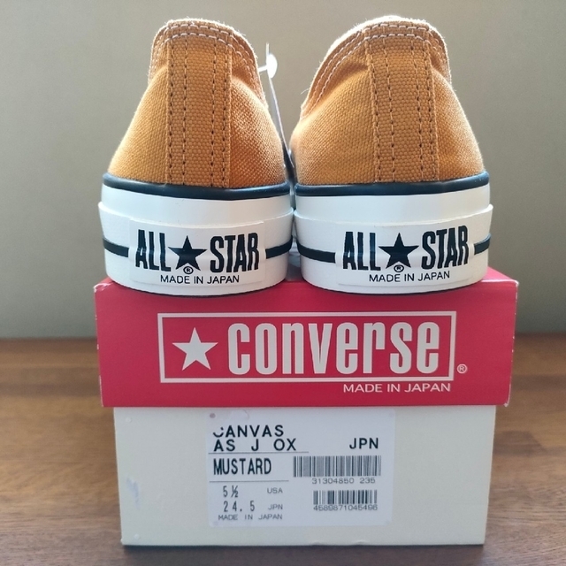 CONVERSE(コンバース)の★【新品未使用】コンバース キャンバスオールスターＪ ＯＸマスタード24.5cm レディースの靴/シューズ(スニーカー)の商品写真