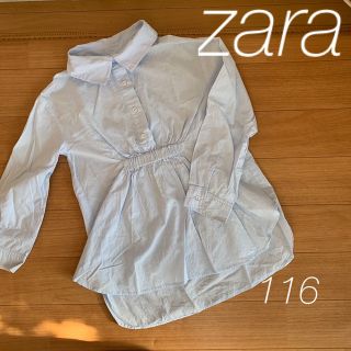 ザラキッズ(ZARA KIDS)のZARAgirls  ザラガール★フロントギャザー  チュニックシャツ★116(ブラウス)