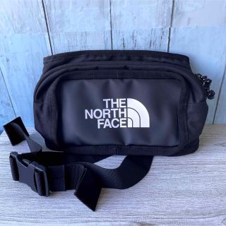 ザノースフェイス(THE NORTH FACE)の【美品】ノースフェイス　ボディーバッグ　3L ビッグロゴ　ブラック　男女兼用(ボディバッグ/ウエストポーチ)