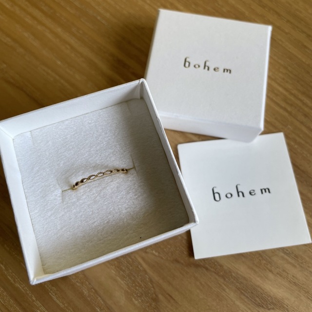 agete(アガット)のbohem 10k YG リング　美品 レディースのアクセサリー(リング(指輪))の商品写真