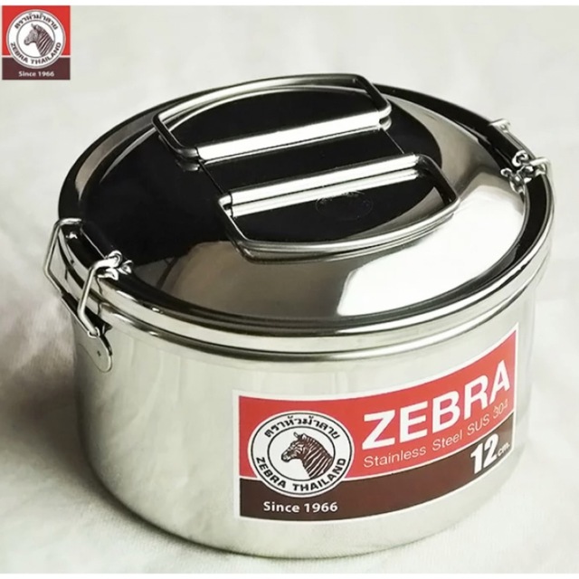 ZEBRA(ゼブラ)のZEBRA ステンレスランチボックス　丸型12cm 新品未使用 インテリア/住まい/日用品のキッチン/食器(弁当用品)の商品写真