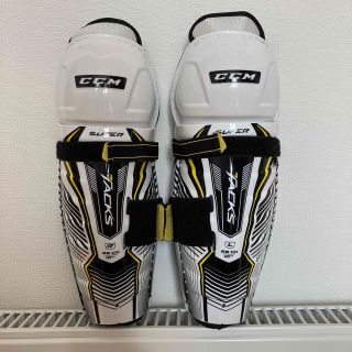 シーシーエム(CCM)の美品！CCM アイスホッケー レガース 10インチ(25cm)(ウインタースポーツ)