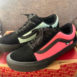 ヴァンズ(VANS)の希少 VANS Old Skool AS ピンク ブルー ブラック(スニーカー)