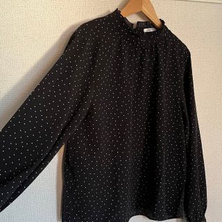 【美品】ドット柄 トップス　ブラウス(シャツ/ブラウス(長袖/七分))