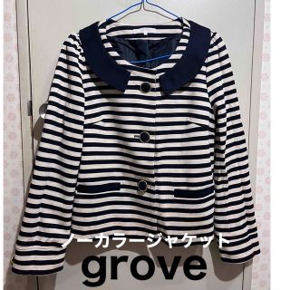 グローブ(grove)のgrove ノーカラージャケット(ノーカラージャケット)