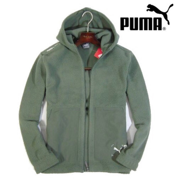 【PUMA/プーマ】裏フリース ジップアップパーカー ボアブルゾン(XLカーキ) | フリマアプリ ラクマ