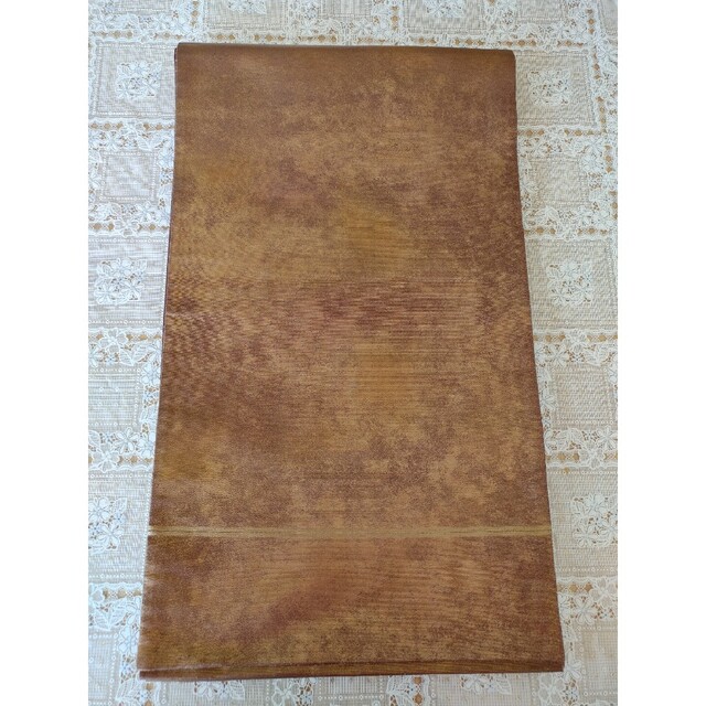 正絹袋帯　ブラウン系パープル色 レディースの水着/浴衣(着物)の商品写真