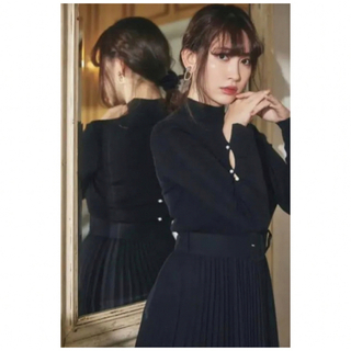 Her lip to - herlipto♡Pleated Wool-Blend Long Dressの通販 by ...