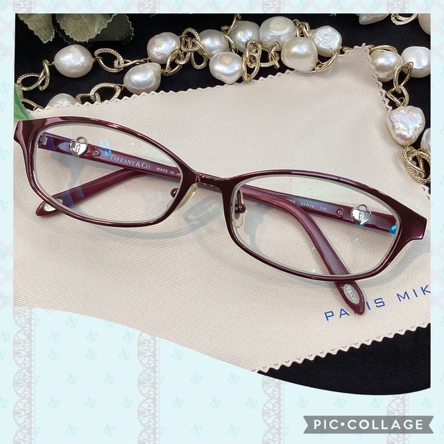 正式的 & Tiffany Co. ボルドー  　ティファニー　メガネ　TITANIUM - サングラス+メガネ