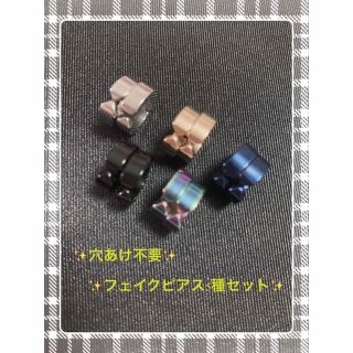 穴あけ不要✨フェイクピアス5種(10個セット) イヤーカフ　オルチャン　オシャレ(ピアス(両耳用))