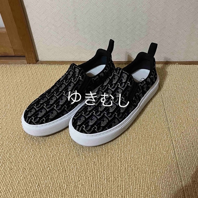 クリスチャンディオール ロゴ刺繍 スリッポンスニーカー