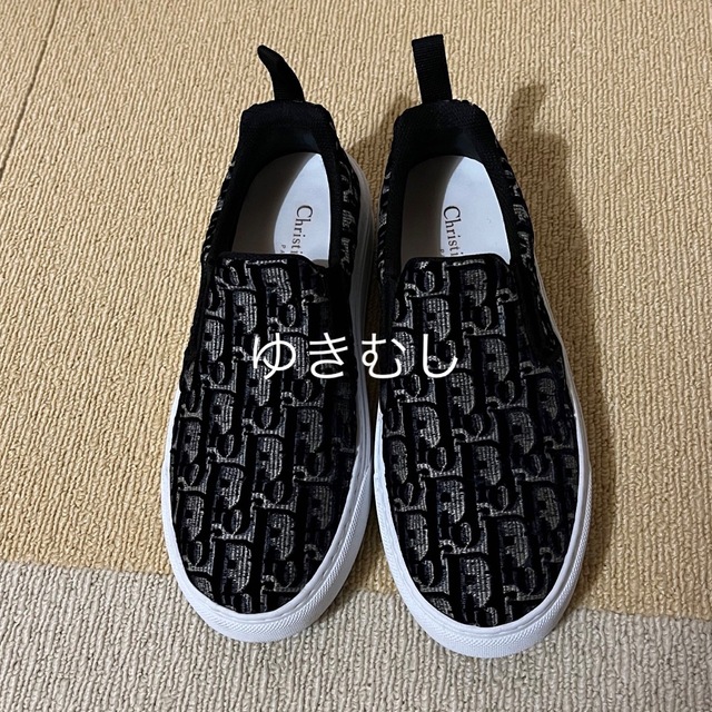 クリスチャンディオール ロゴ刺繍 スリッポンスニーカー