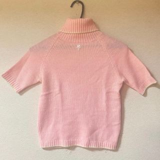 クレージュ(Courreges)のCourreges クレージュ ロゴ リブニット 秋冬 y2k ピンク(ニット/セーター)