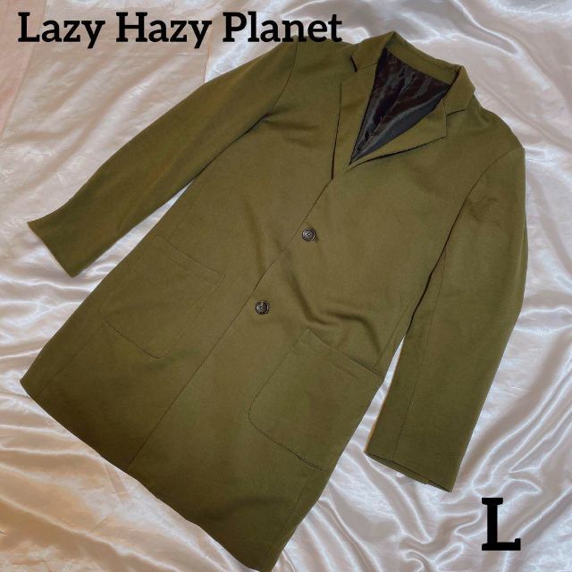 Lazy Hazy Planet  チェスターコート　Lサイズ メンズのジャケット/アウター(チェスターコート)の商品写真