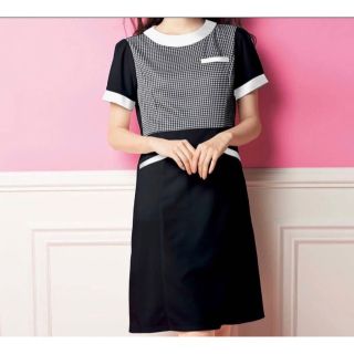 新品 Lサイズ エステサロン ユニフォーム ワンピース制服(ひざ丈ワンピース)