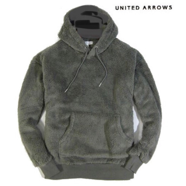 【UNITED ARROWS】プルオーバーフーディー シャギー ボアフリース・L