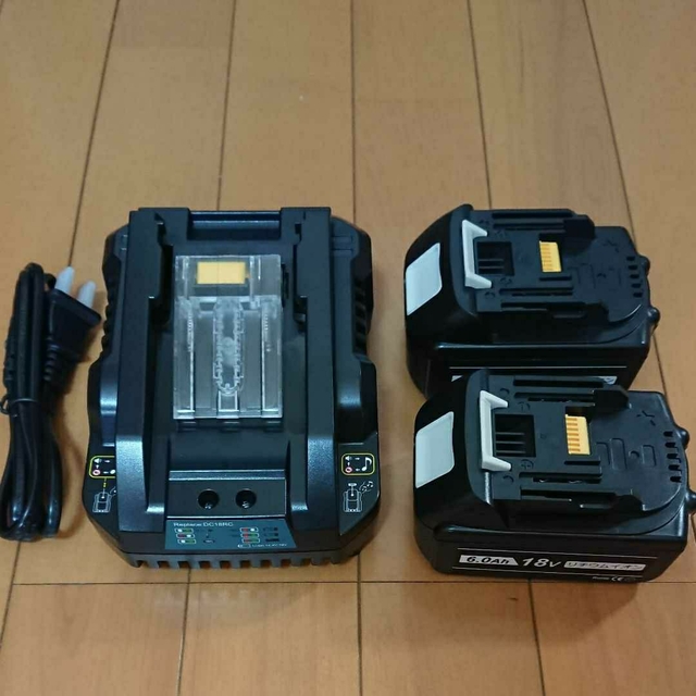 マキタ互換バッテリー最安値型番新品マキタ18v互換バッテリー２個と互換充電のセット