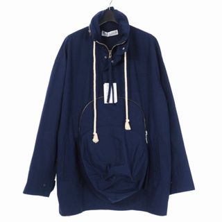 JWアンダーソン ハーフジップ キャップ バッグ ジャケット パーカー M 紺