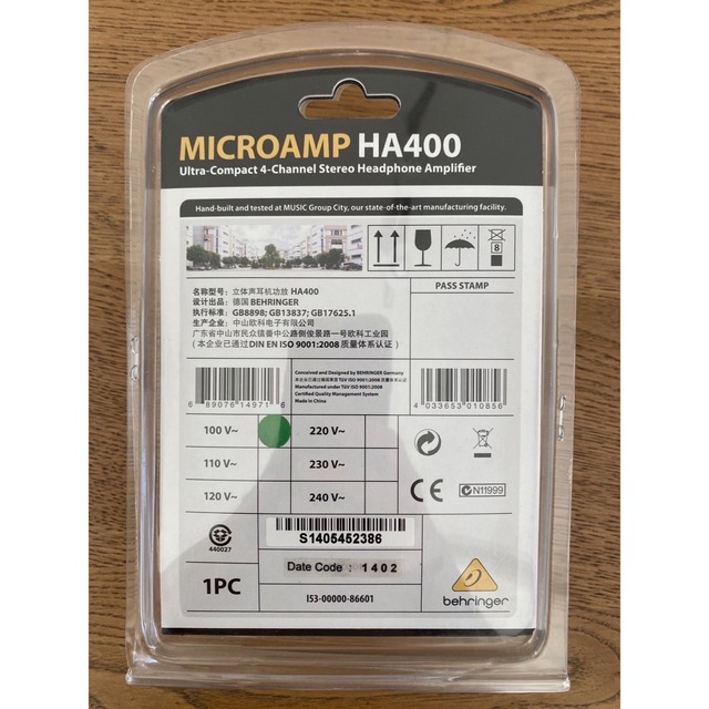 BEHRINGER （ベリンガー）HA400 Microamp ヘッドホンアンプ スマホ/家電/カメラのオーディオ機器(アンプ)の商品写真