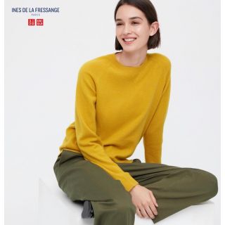 ユニクロ(UNIQLO)のユニクロ✖️イネス　2022カシミヤクルーネックセーター(ニット/セーター)