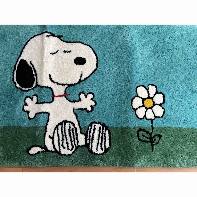 SNOOPY(スヌーピー)の♪ 超レア フラワー スヌーピー 玄関・キッチンマット 約60×150cm ♪ インテリア/住まい/日用品のラグ/カーペット/マット(玄関マット)の商品写真