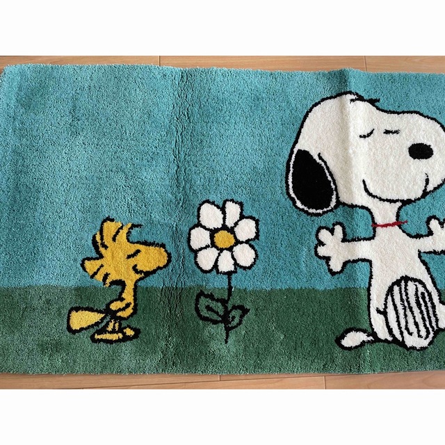 SNOOPY(スヌーピー)の♪ 超レア フラワー スヌーピー 玄関・キッチンマット 約60×150cm ♪ インテリア/住まい/日用品のラグ/カーペット/マット(玄関マット)の商品写真