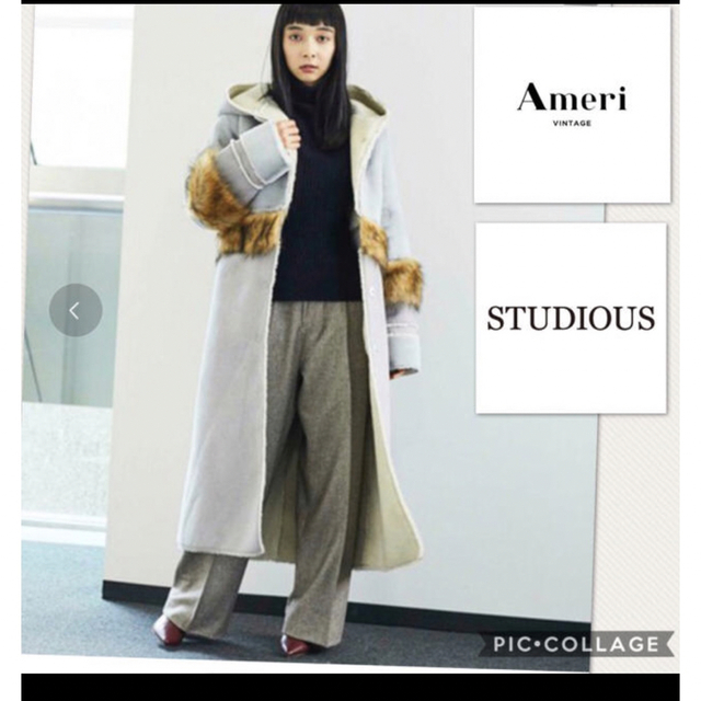 Ameri  《STUDIOUS別注》ファードッキングムートンコート