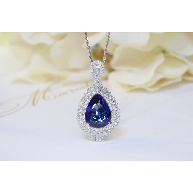 天然 ロイヤルブルーサファイア ダイヤ  ペンダントトップ2.21ct f