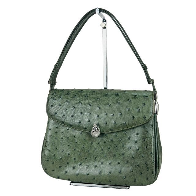 ☆美品☆ハンドバッグ ショルダーバッグ オーストリッチ 本革