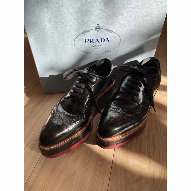 人気37サイズ PRADA プラダ プラットフォーム シューズ