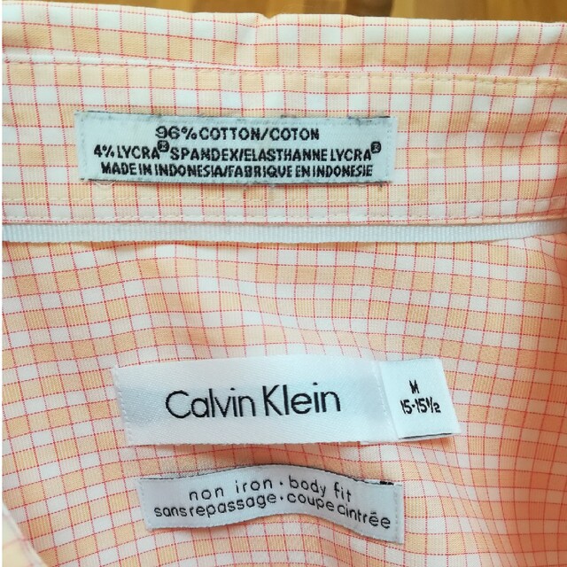 Calvin Klein(カルバンクライン)の✨Calvin Klein(カルバンクライン)アプリコット系色の長袖シャツM メンズのトップス(シャツ)の商品写真