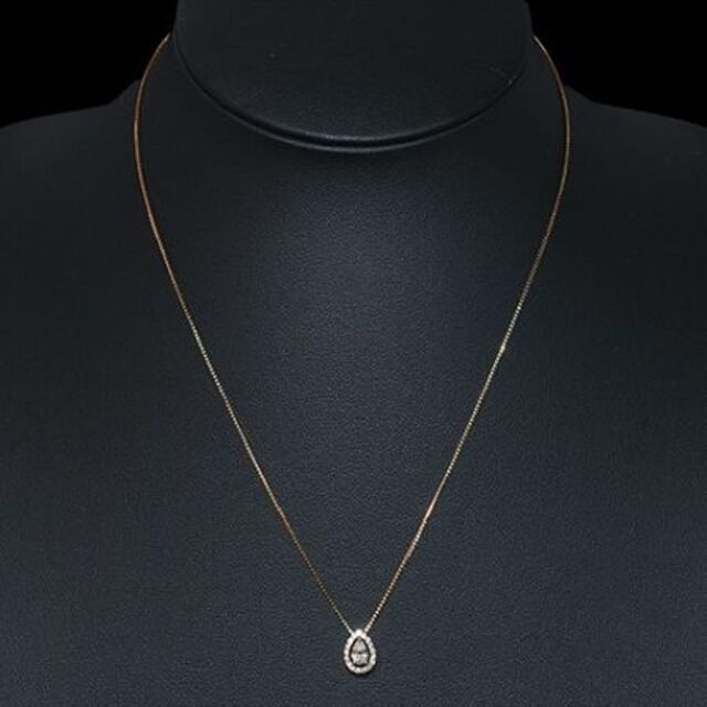 ダイヤモンド/0.331ct・0.12ct ペンダントネックレス K18PG