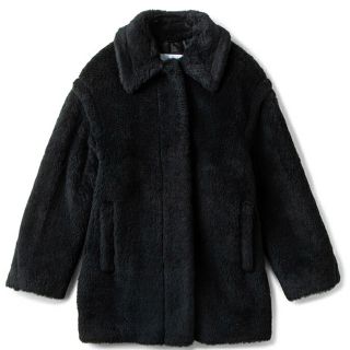 マックスマーラ(Max Mara)のMAX MARA TEDDY コート38 & ミトンセット BLACK(毛皮/ファーコート)