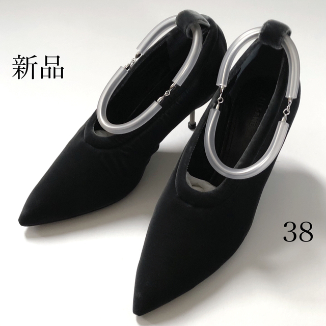 新品/38 JIL SANDER ジルサンダー ベロア アンクレット パンプスハイヒール/パンプス