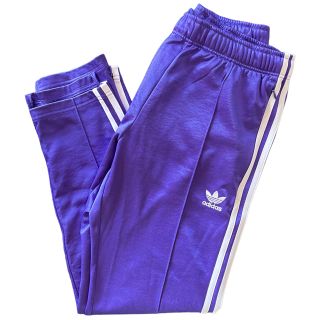 希少カラー adidas トラックパンツ ジャージ  パープル スナップパンツ