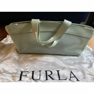 フルラ(Furla)のフルラ　FURLA  横長　ハンドバッグ（水色）(ハンドバッグ)