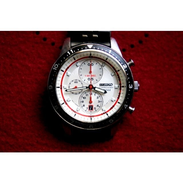 【美品】SEIKOセイコークロノグラフ7T92メンズ腕時計ダイバーサブマリーナ