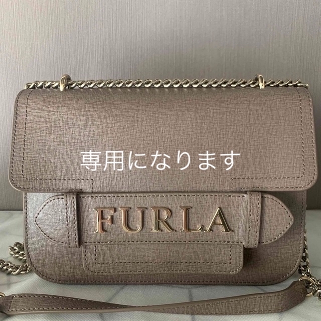 不織布保存袋内ポケット【人気商品・美品】FURLA  キャロル　レザー　チェーンショルダーバッグ