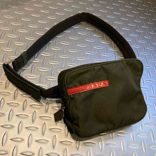 プラダ(PRADA)のプラダスポーツ　prada ナイロン　バッグ　ウエストポーチ　ミニ　カーキ色　(ボディバッグ/ウエストポーチ)