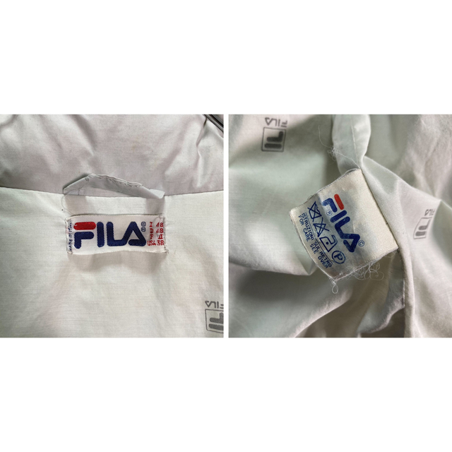 FILA(フィラ)の【レアデザイン】80s FILA バイカラー ダウンジャケット イタリア製 38 メンズのジャケット/アウター(ダウンジャケット)の商品写真