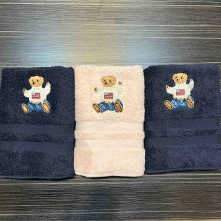 ポロラルフローレン(POLO RALPH LAUREN)の【新品】ラルフローレン  ポロベア　ウォッシュタオル　ハンドタオル　3枚セット(タオル/バス用品)