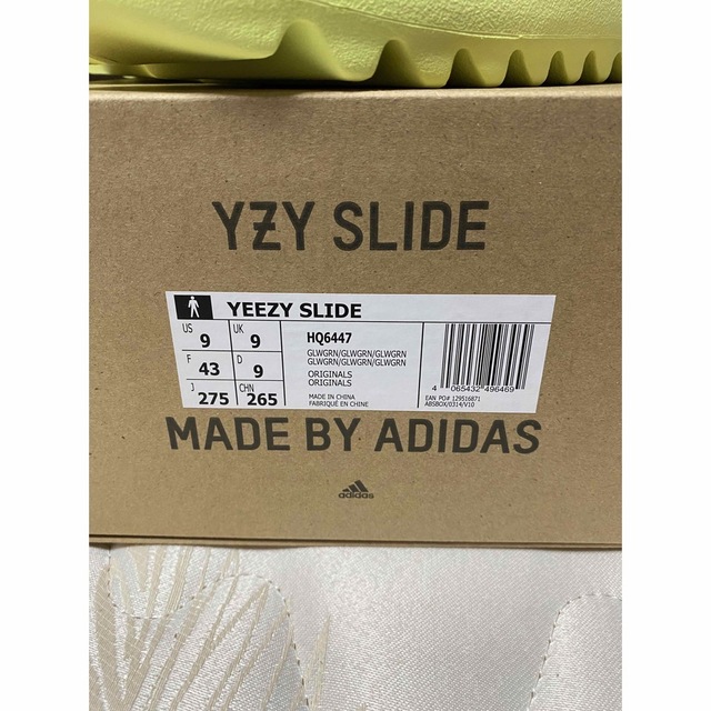 adidas(アディダス)のadidas YEEZY Slide "Glow Green" メンズの靴/シューズ(サンダル)の商品写真