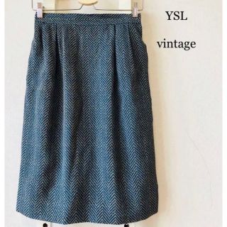 イヴサンローラン(Yves Saint Laurent)の【YVES SAINT LAURENT】ひざ丈スカート vintage(ひざ丈スカート)