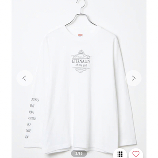 ウィゴー(WEGO)の未使用　WEGO  OH MY GIRLコラボ　ロンT Lサイズ　ホワイト(Tシャツ(長袖/七分))