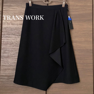 トランスワーク(TRANS WORK)のトランスワーク巻きスカート風シフォンスカート　ロペピクニックブラウス(ひざ丈スカート)