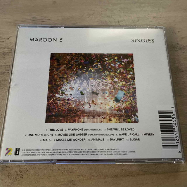 MAROON5 エンタメ/ホビーのCD(ポップス/ロック(洋楽))の商品写真